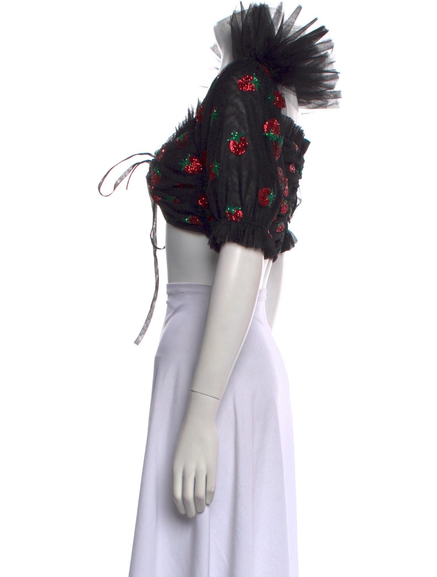 Lirika Matoshi Mesh Floral Print Crop Top